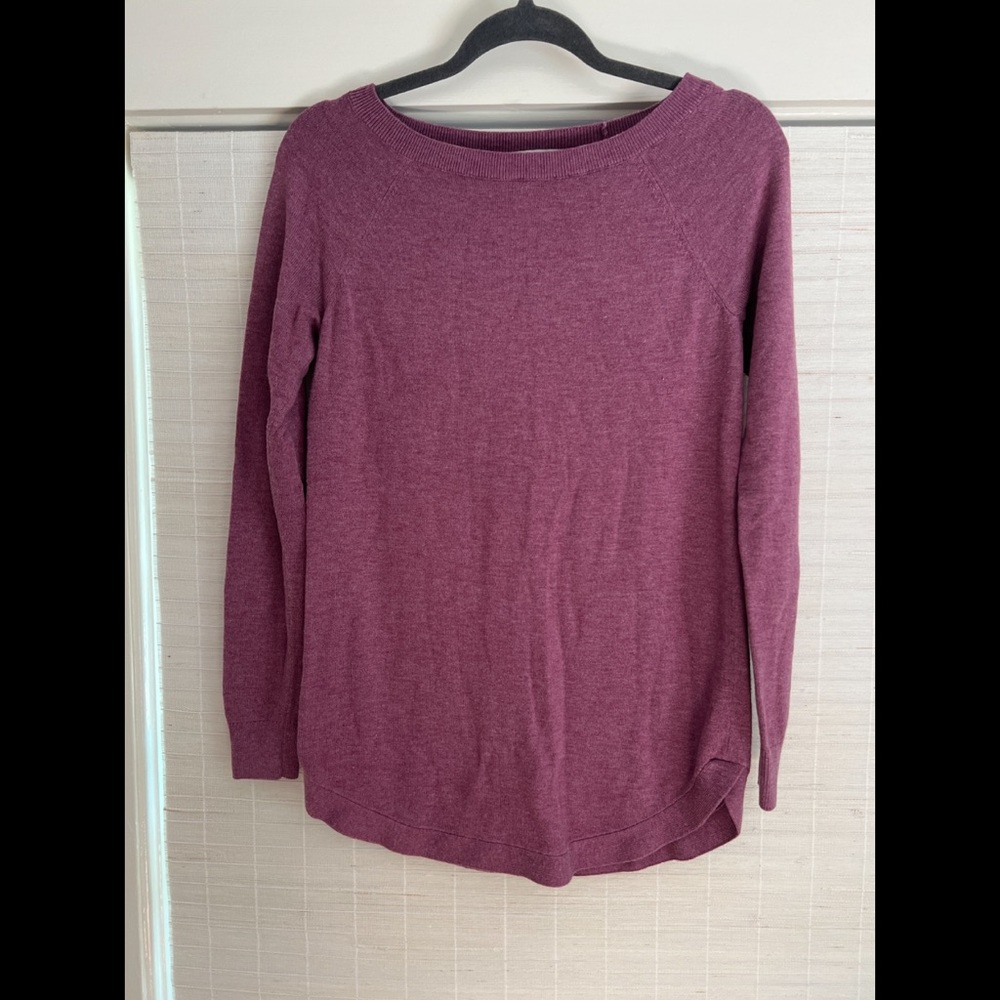 LOFT Luxe Knit Shirttail Tunic Sweater - Size S - Maternity Friendly
